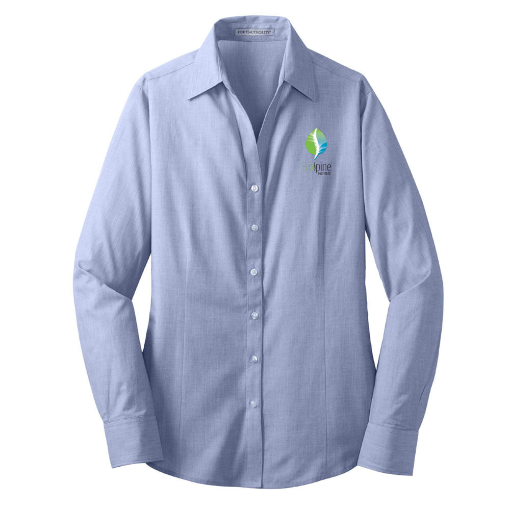 Ladies Crosshatch Easy Care Dress Shirt